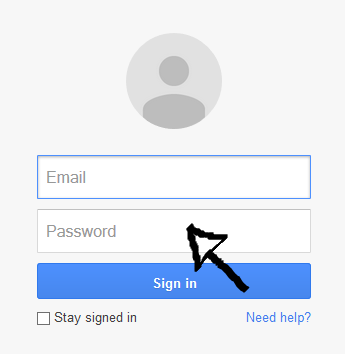 enter google mail password
